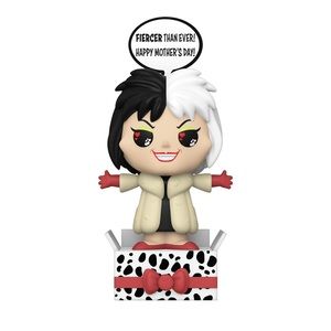 Funko POPsies Disney Villains Cruella De Vil pop up message, NWP